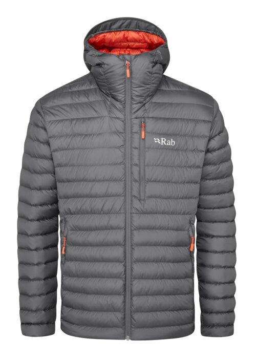 Rab Men's Microlight Alpine 700-Fill Down Hooded Puffer Jacket for Hiking & Skiing