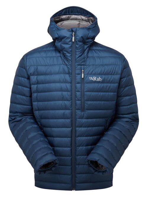 Rab Men's Microlight Alpine 700-Fill Down Hooded Puffer Jacket for Hiking & Skiing