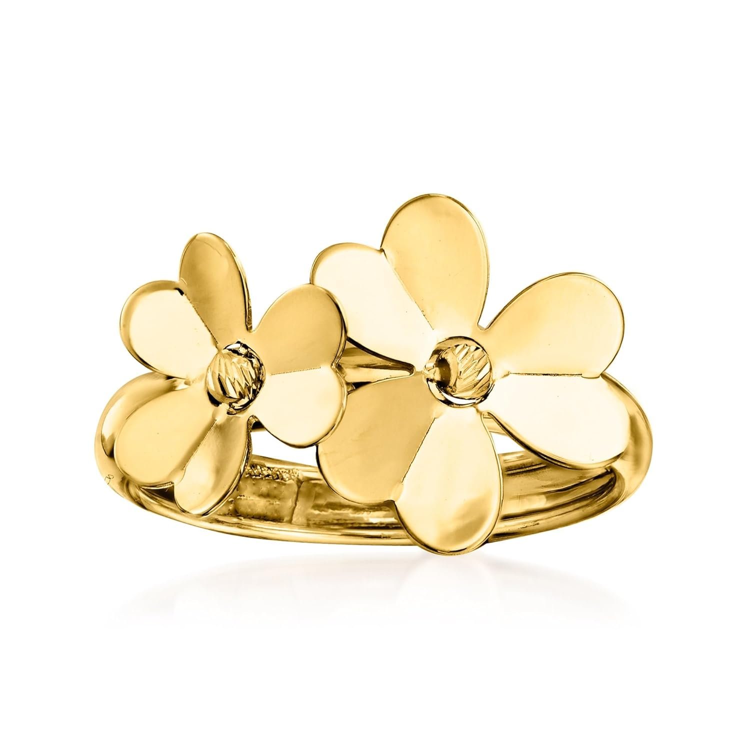 Ross-Simons Italian 14kt Yellow Gold Flower Ring