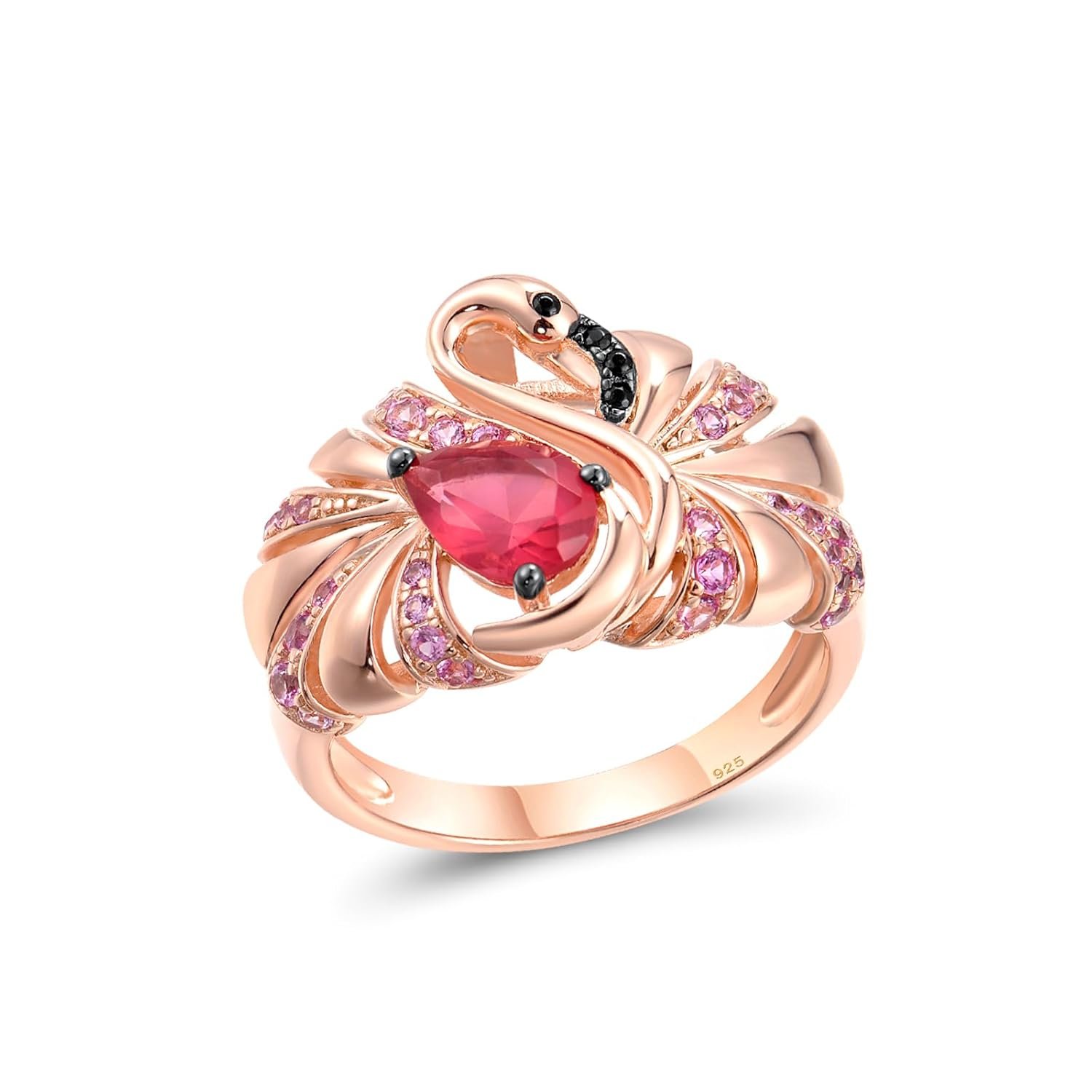 Santuzza 925 Sterling Silver Animal Ring Cubic Zirconia Rings