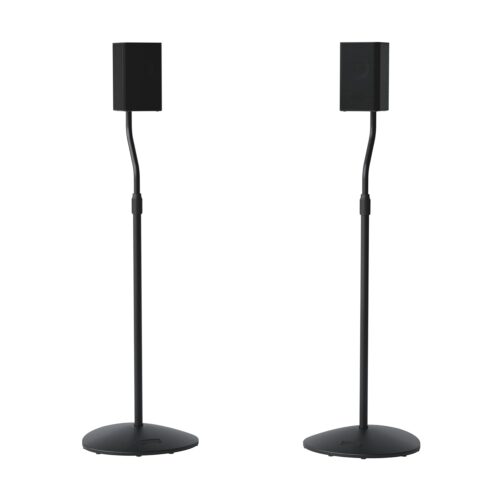 SANUS Speaker Stands Pair - Adjustable Height Speaker Stands for Satellite & Bookshelf Speakers up to 3.5lbs - Tool-Free Adjustment & Easy DIY Assembly