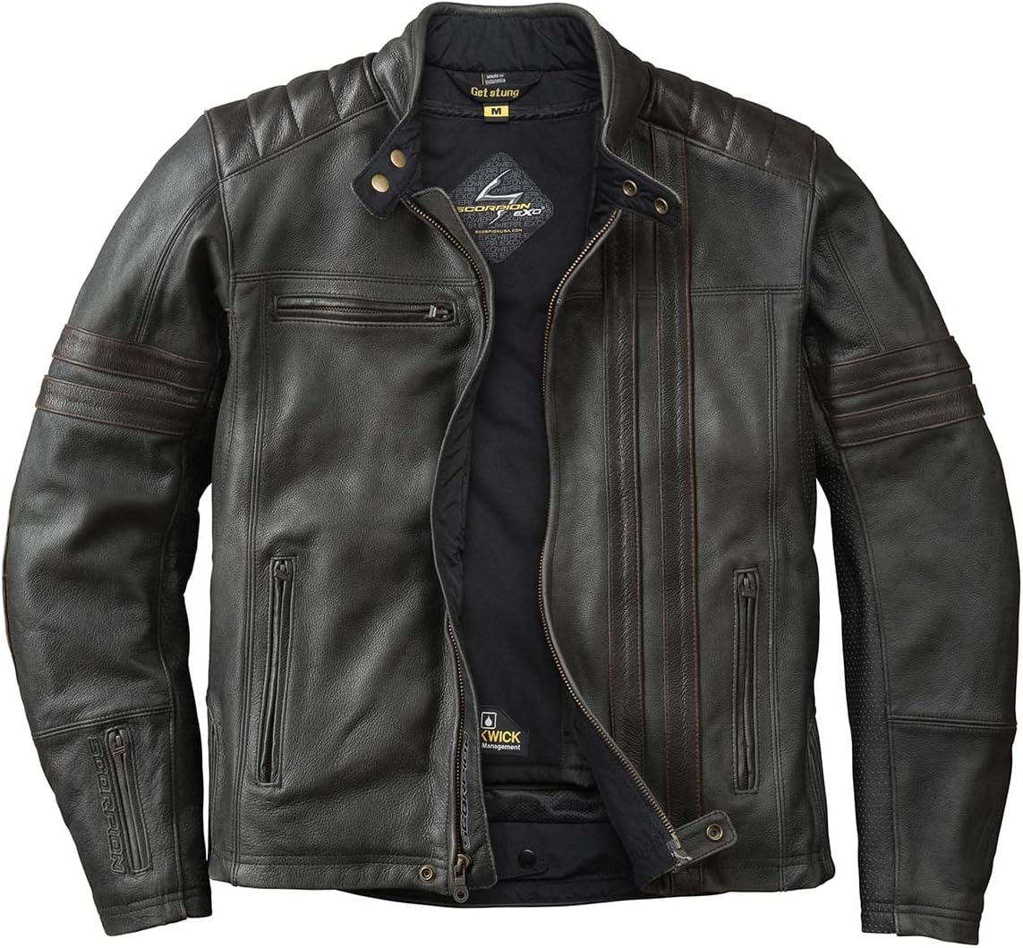 ScorpionEXO EXO 1909 Vintage Leather Jacket with Thermal Liner and Armor