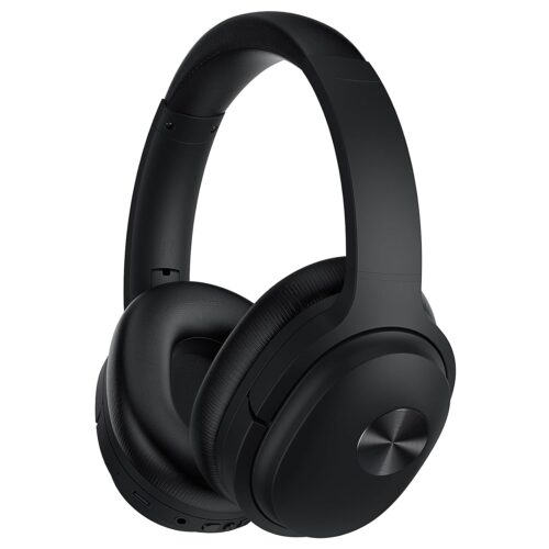 SE7 Active Noise Cancelling Headphones Bluetooth Wireless Over Ear, Deep Bass, Comfortable Protein Earpads, 30 Hours Playtime for Travel/Work, Black