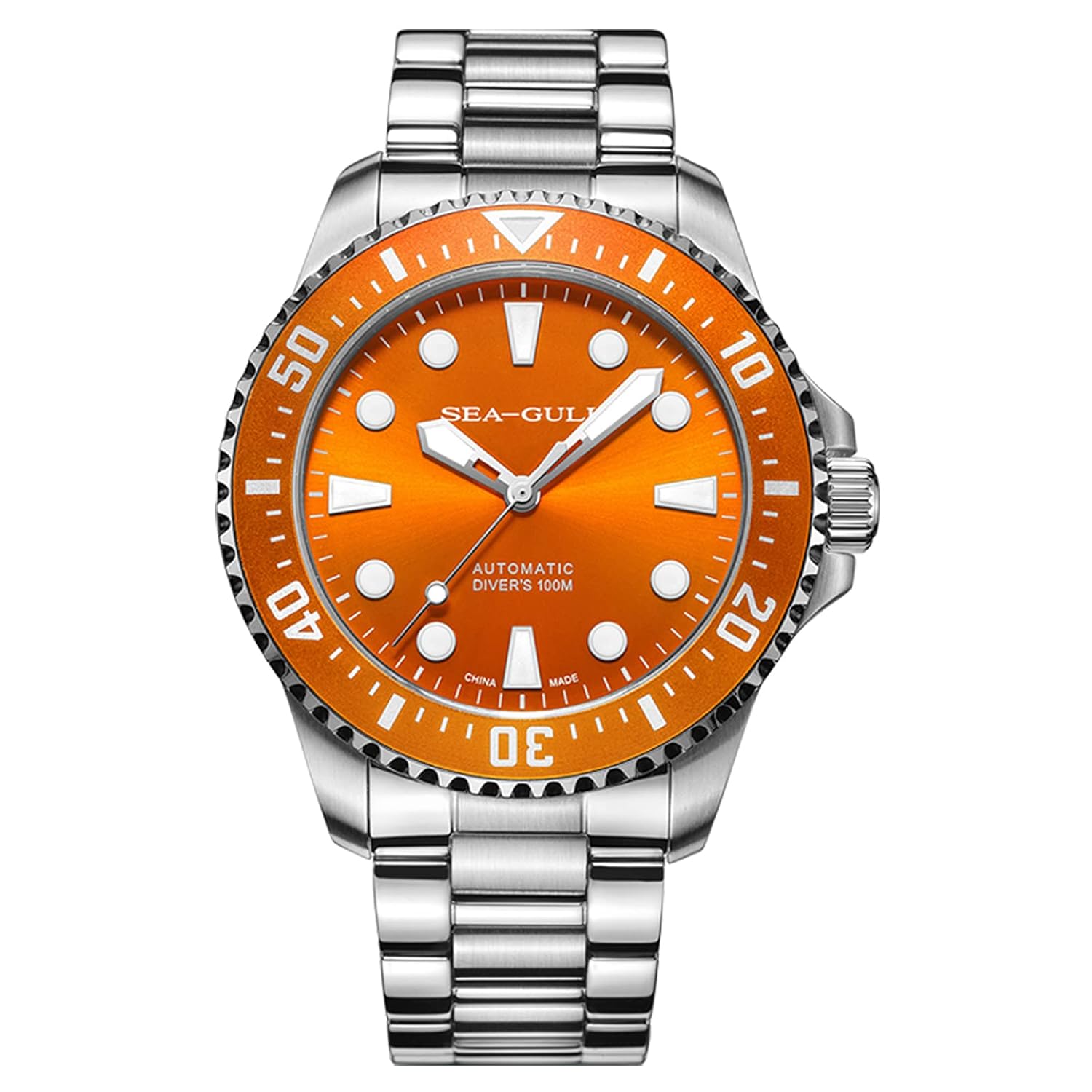 Seagull Watch Men’s Watch Business Wrist Watch Fashion Automatic Mechanical Watch 100m Waterproof Diving Watch Sapphire Crystal