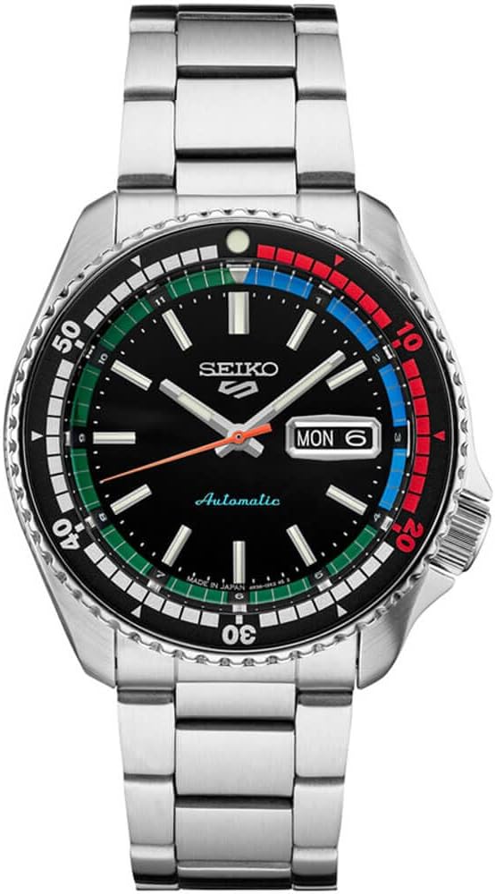 Seiko SRPK13 5 Sports Series 55th Anniversary Limited Edition Mens Watch – Stainless/Multicolor