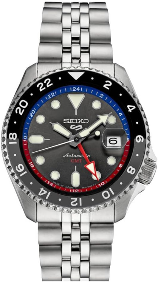 SEIKO SSK019J1,Men Sports,GMT,Mechanical,Automatic,Stainless,Silver Tone,WR,SSK019
