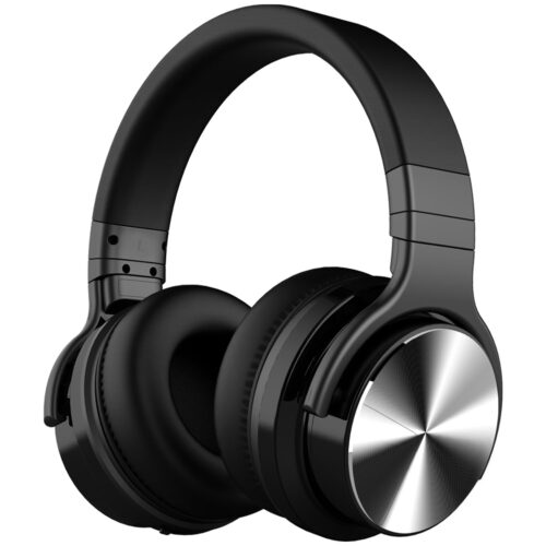 Silensys Active Noise Cancelling Headphones Bluetooth Wireless Headphones with Microphone Deep Bass Over Ear, Comfortable Fit, 30H Playtime for TV/Computer/Cellphone (Jet Black)