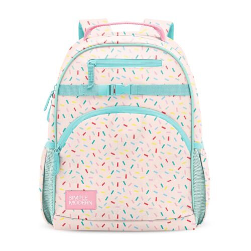 Simple Modern Large Kids Backpack for School Girls and Boys | Elementary Backpack for Teen | Fletcher Collection | Kids - 16" tall | Confetti