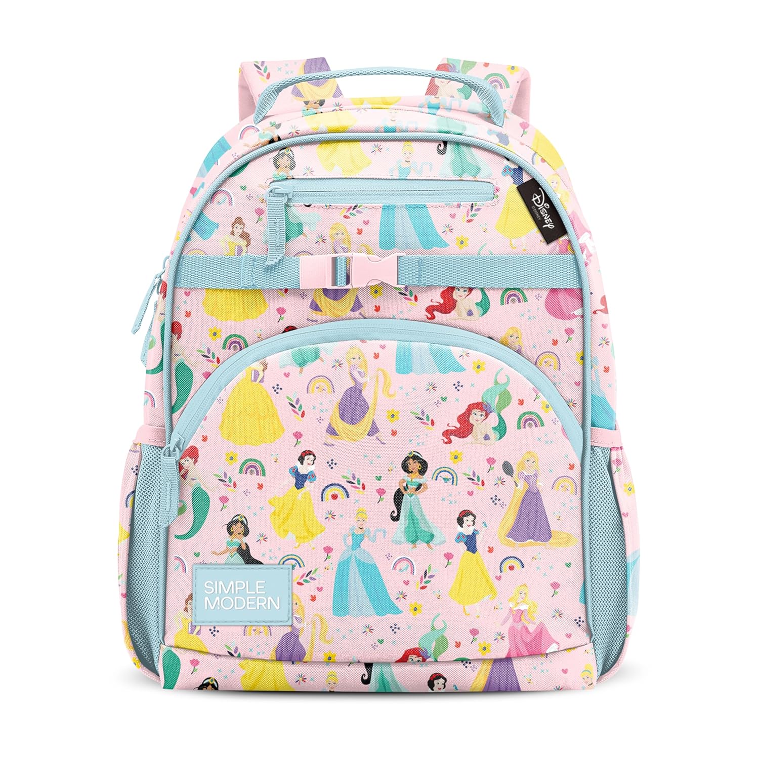 Simple Modern Medium Disney Toddler Backpack for School Girls and Boys | Kindergarten Elementary Kids Backpack | Fletcher Collection | Kids – 15″ tall | Princess Rainbows
