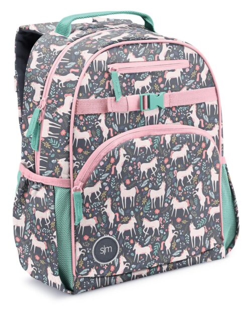 Simple Modern Medium Toddler Backpack for School Girls and Boys | Kindergarten Elementary Kids Backpack | Fletcher Collection | Kids - 15" tall | Unicorn Fields