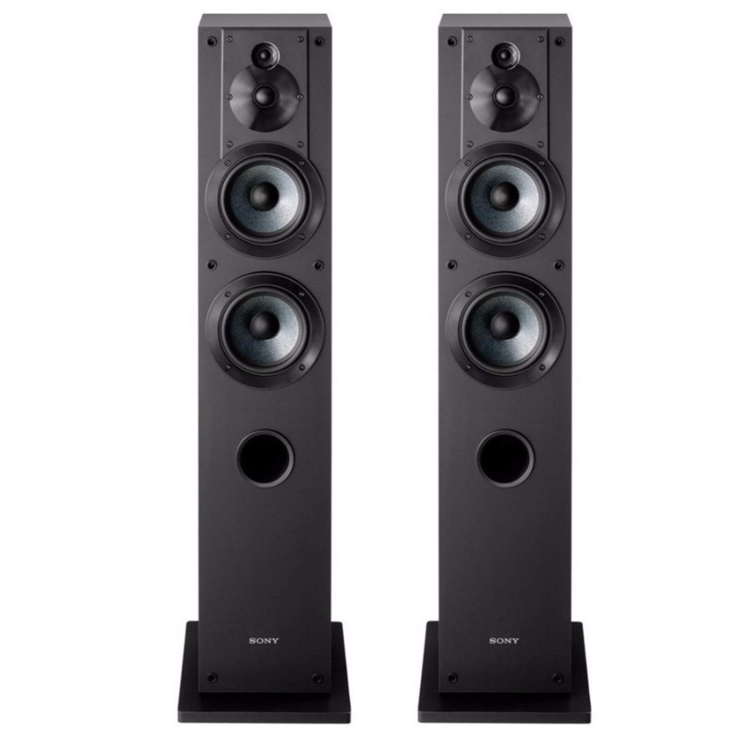 Sony SS-CS3 3-Way 4-Driver Floor-Standing Speaker – Pair (Black)