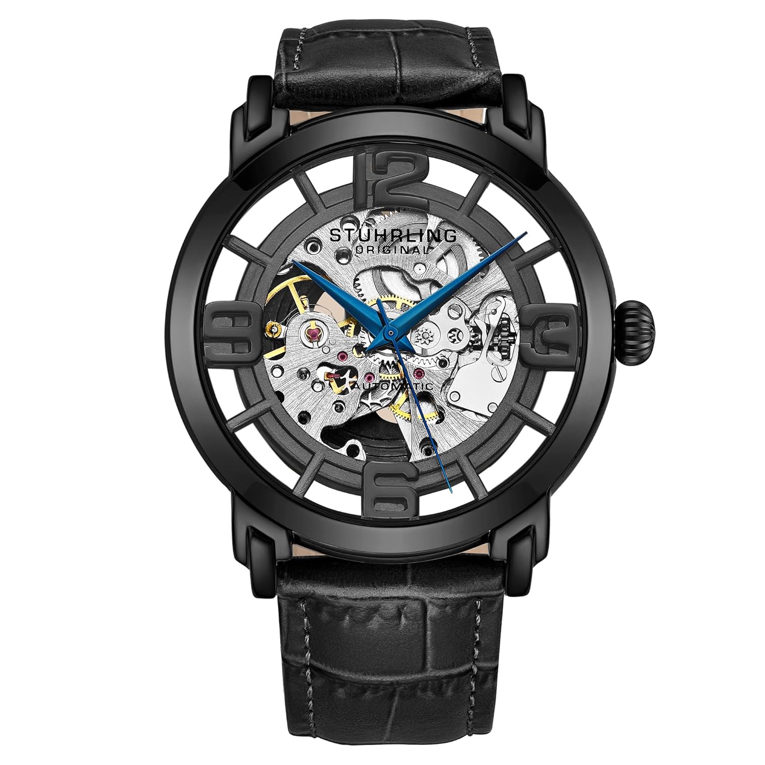 Stuhrling Original Skeleton Automatic Dress Watch – Mens Winchester 44 Elite Mechanical Watch