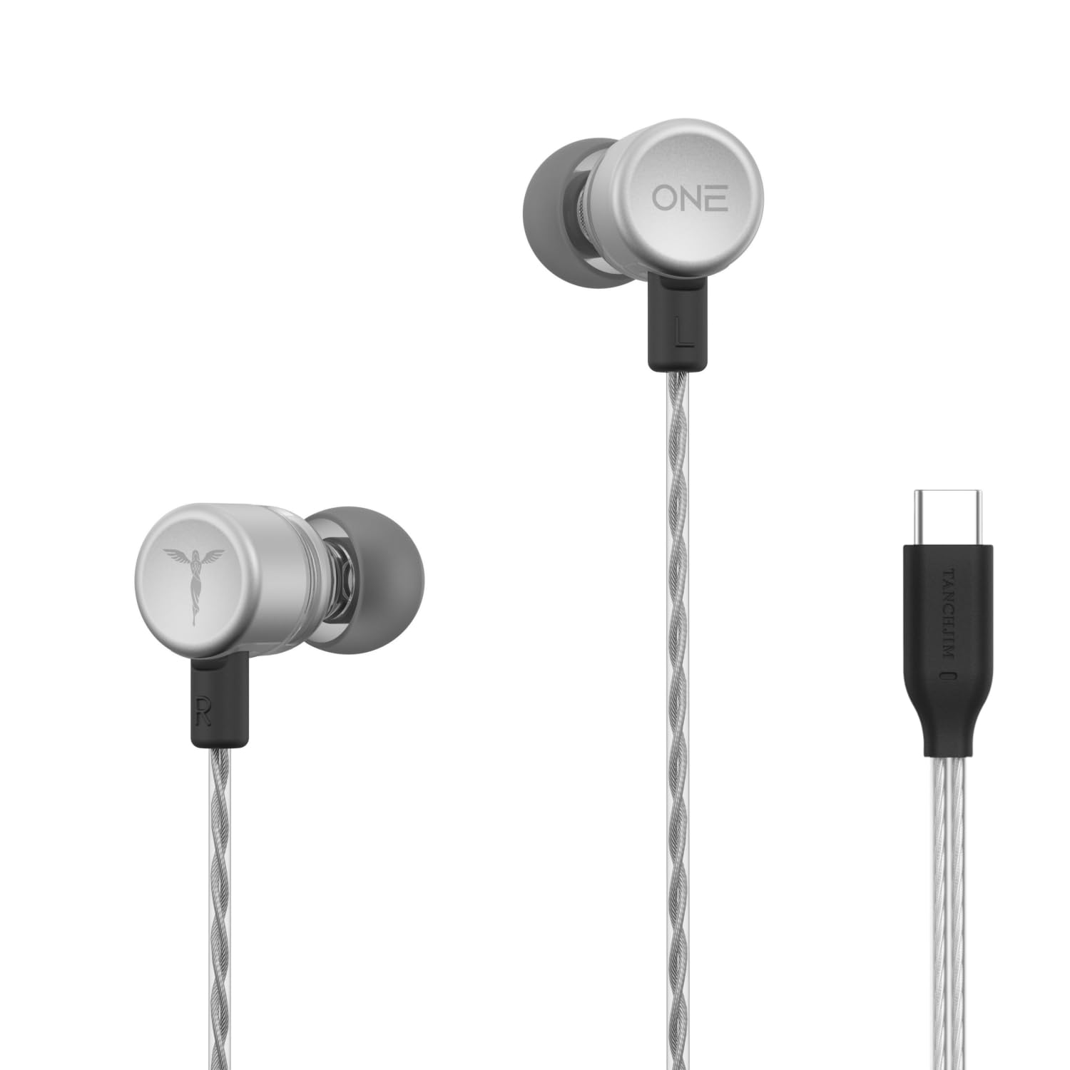 TANCHJIM One in-Ear-Motinors Wired HiFi Interchangeable line Earphones for Music Game (Type-C DSP with Mic)