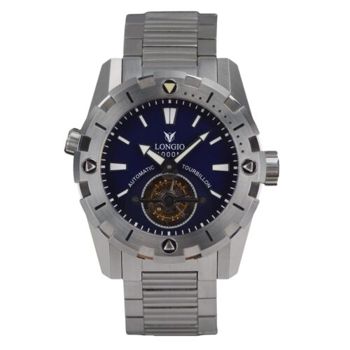 Telamon Tourbillon Watch – 1000m Automatic Dive Watches Men,47mm Stainless Steel, Helium Escape Valve, Extension Clasp, Luxury Collector’s Timepiece