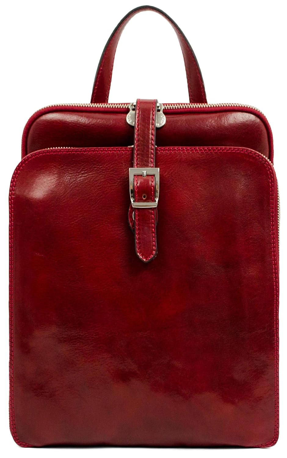 Time Resistance Leather Backpack Convertible to Shoulder Bag – Handmade For Laptops up to 12 Inches Daybag Rucksack