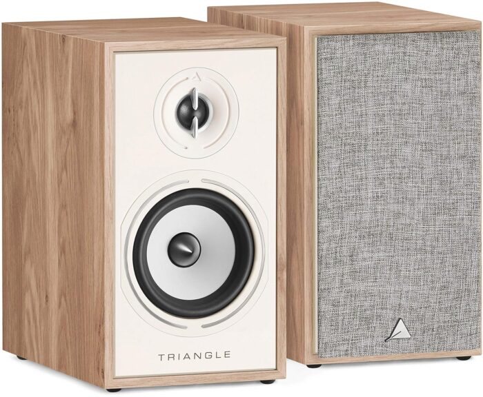triangle - BOREA BR02 Hi-Fi Bookshelf Speakers - Power handling 80W - Output 89 dB/W/m - Versatile Music and Home Cinema - 176 x 310 x 274 mm - Light Oak (Pair)