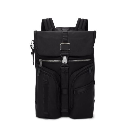 TUMI - Alpha Bravo Logistics Backpack - Front-Flap Design - Everyday Travel and Commute Bag - Fits Up to 15" Laptop - 17.0" X 13.0" X 6.75" - Black