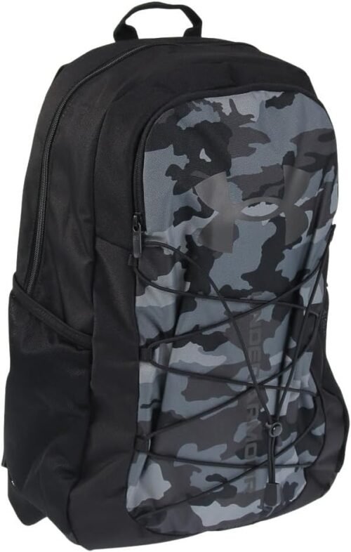 Under Armour Unisex-Adult Hustle Sport Backpack, (016) Black / / Metallic Black, One Size Fits All