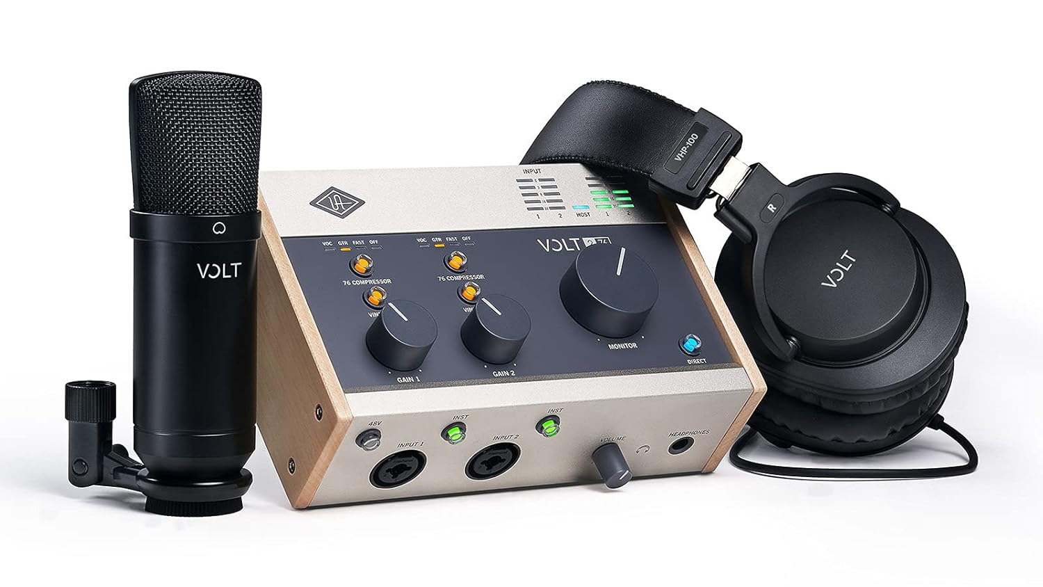 Universal Audio VOLT 276 Studio Pack USB 2.0 Compatible Audio Interface 2 in / 2 Out 1176 Compressor Mode/Vintage Microphone Preamp Mode