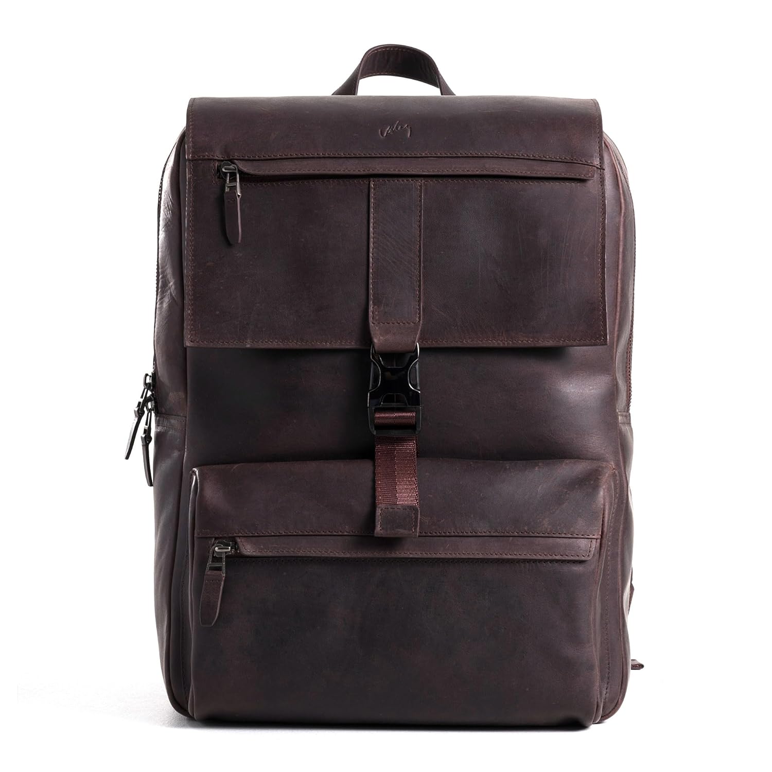 VELEZ Dark Brown Leather Backpack for Men and Women 17 inch Laptop Bag Handmade Business & Casual Daypack Genuine Leather Work Bag