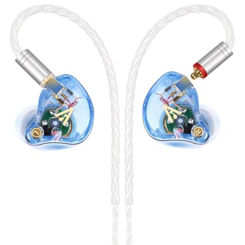 Vibes 202 Wired Earbuds - HiFi in Ear Monitor Headphones – Professional Noise-Isolating Ear Buds - Clear Sound, Deep Bass & Comfort-Fit IEM Earphones - MMCX to 3.5mm, Silver...
