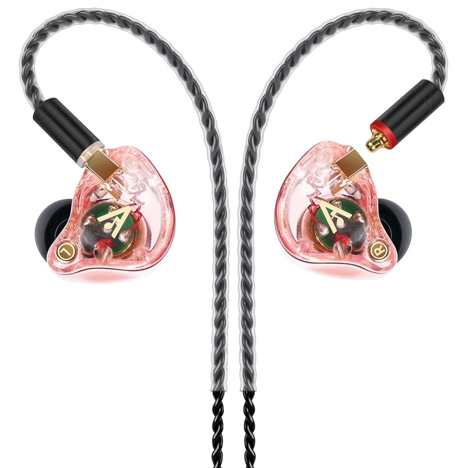 Vibes 202 Wired Earbuds – HiFi in Ear Monitor Headphones – Professional Noise-Isolating Ear Buds – Clear Sound, Deep Bass & Comfort-Fit IEM Earphones – MMCX to 3.5mm, Silver…