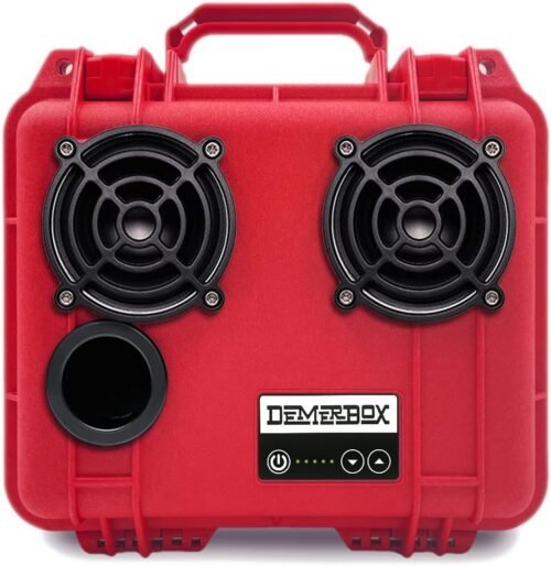 Waterproof, Portable, and Rugged Outdoor Bluetooth Speakers. Loud Sound + Deep Bass, 40+ hr Battery Life, Dry Box + USB Charging, Multi-Pairing Party Mode (Marooga Red, DB2)