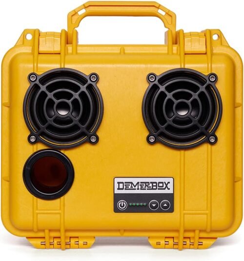 Waterproof, Portable, and Rugged Outdoor Bluetooth Speakers. Loud Sound + Deep Bass, 40+ hr Battery Life, Dry Box + USB Charging, Multi-Pairing Party Mode (Yellow, DB2)
