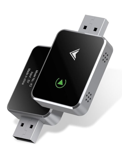 Wireless CarPlay Adapter, 2025 Upgraded 2-in-1 Mini Size CarPlay & Android Auto, Convert Wired to Wireless with USB & USB-C/Type-C, Plug & Play, Stable Control & No Delay, with...