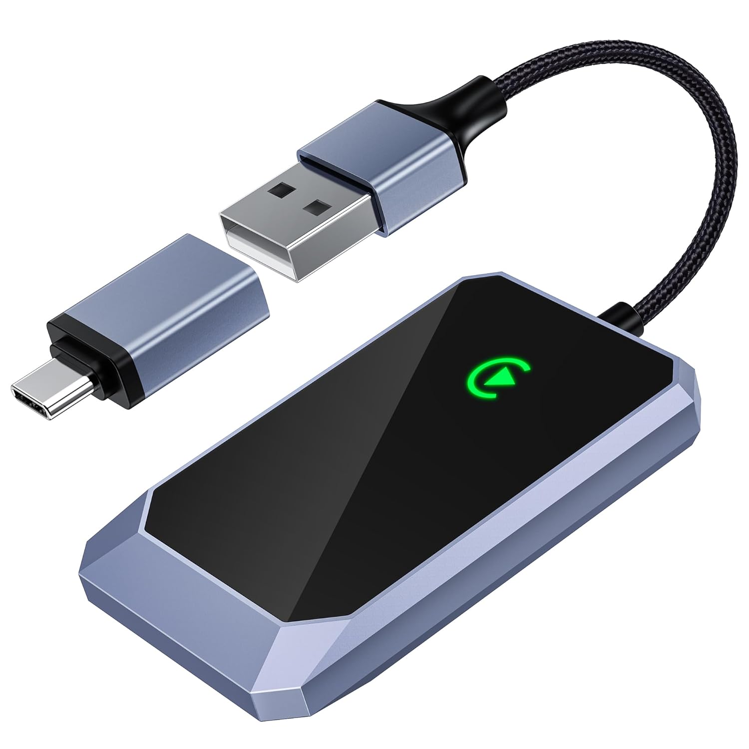 Wireless CarPlay Adapter, Convert Factory Wired to Wireless, Easy Plug and Play Setup, Zero Delay, Supports Voice Assistant, Compatible with Cars with OEM Wired CarPlay & iOS 10+