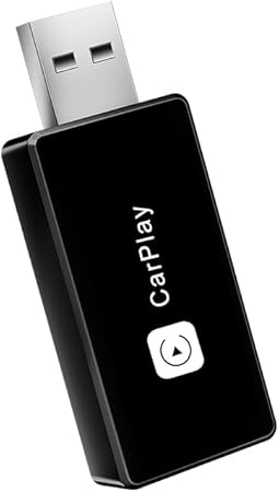 Wireless Carplay Adapter Converts Wired to Wireless Carplay Dongle for Wireless Control Plug & Play Carplay Fit for iPhone 6 or Above & Apple iPhone iOS 10+ Black (Carplay)