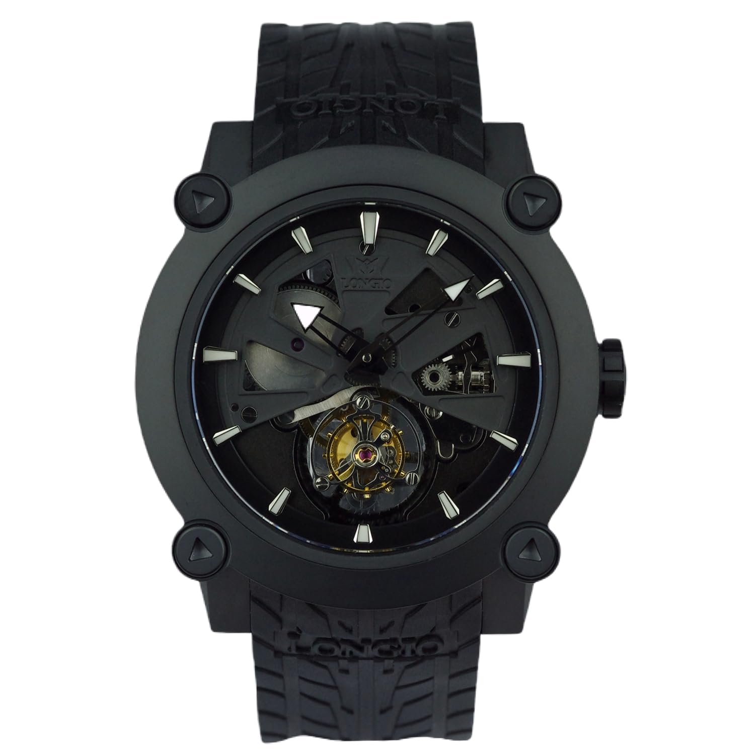 X-Racer Tourbillon Luxury Watch for Men, 48mm Titanium Case, Black PVD Coating, Mechanical Movement, 100m Water Resistant