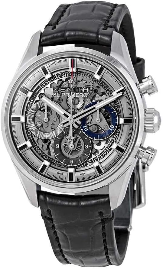 Zenith Chronomaster El Primero Full Open Skeleton Dial Automatic Men’s Leather Watch 03.2153.400/78.C813