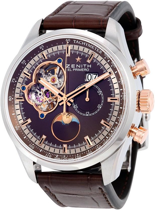 Zenith El Primero Chronomaster Automatic Brown Dial Brown Leather Mens Watch 512161404775C713