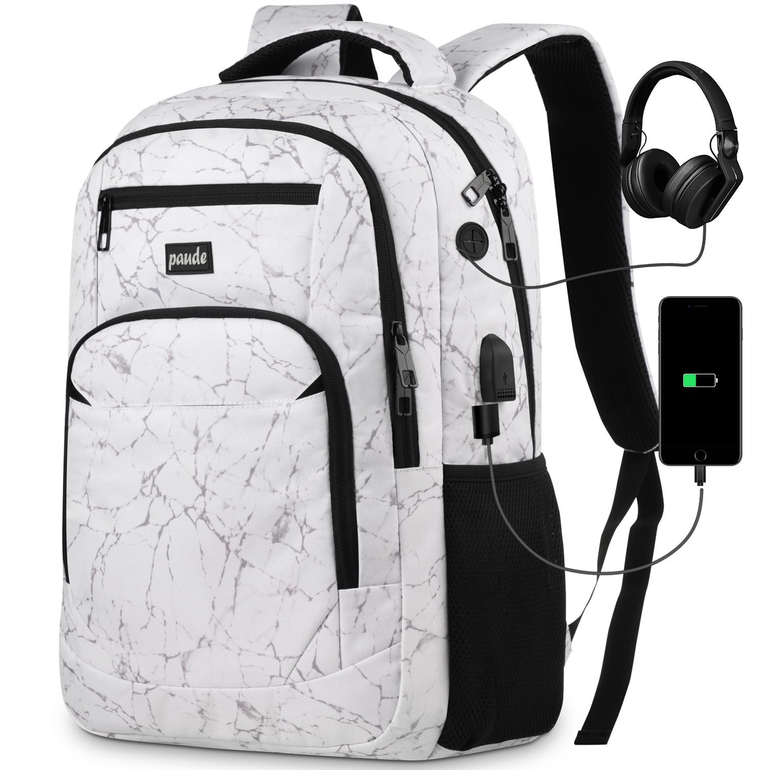 Backpack for Men,College Backpack High School Bookbag for Teen Boys Laptop Bookbag with USB Port