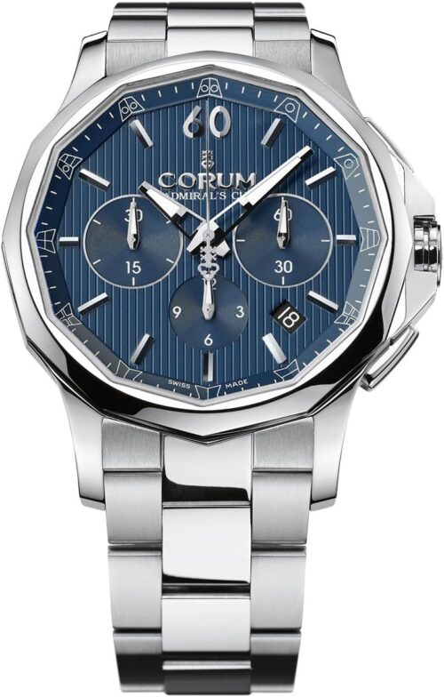 Corum Admiral's Cup Legend 42 Automatic Chronograph Steel Mens Watch Calendar 984.101.20/V705 AB10