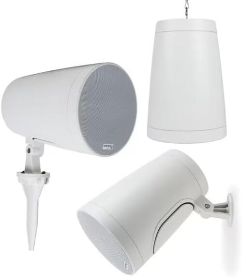 Dayton Audio 6-1/2" Pendant/Landscape Speaker 70V/100V/8 Ohm White WP60XTW