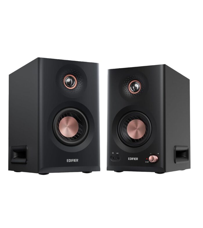 Edifier MR5 Powered Studio Monitor Speakers 2.0, Hi-Res Audio & Wireless Certified Bookshelf Speakers, 110W RMS, Balanced Analog XLR and Bluetooth V6.0 with Multi-Point...