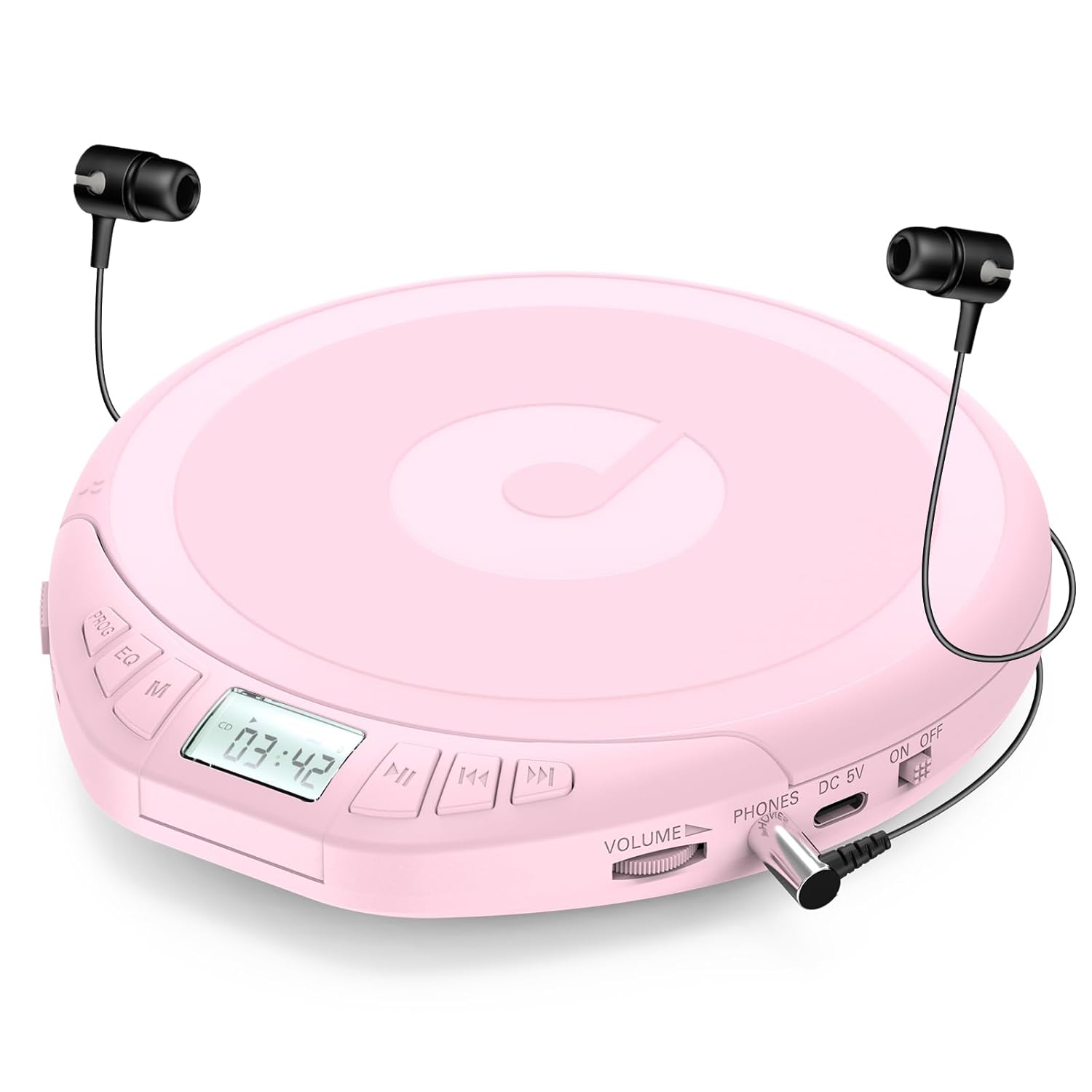 Gueray CD Player Portable CD Discman: with Earphones Portable CD Player for Car with Anti-Skip Shockproof Personal CD Player with LCD Display Support PROG Memory Function Repeat…