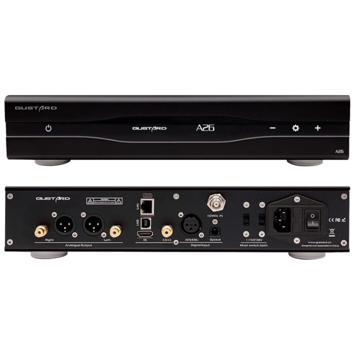 Gustard A26 DAC MQA Dual AK4499EX AK4191 with Streamer/Renderer XMOS DSD512 PCM768K MQA384K IIS Balanced Audio Decoder(Black)