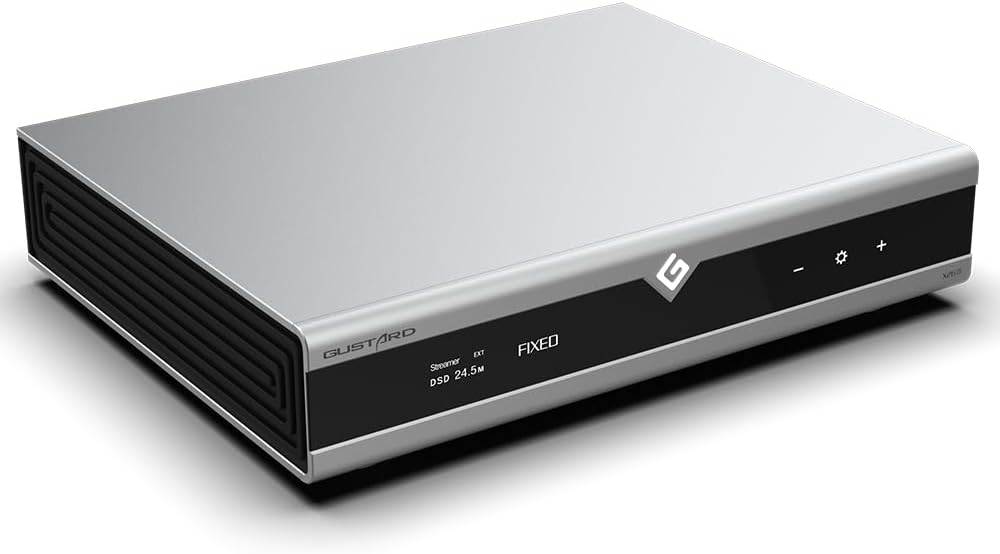 Gustard X26III DAC Network Bridge and Streaming ES9039SPRO X2 Full Balanced HiFi MQA DAC with Remote Control (Silver)