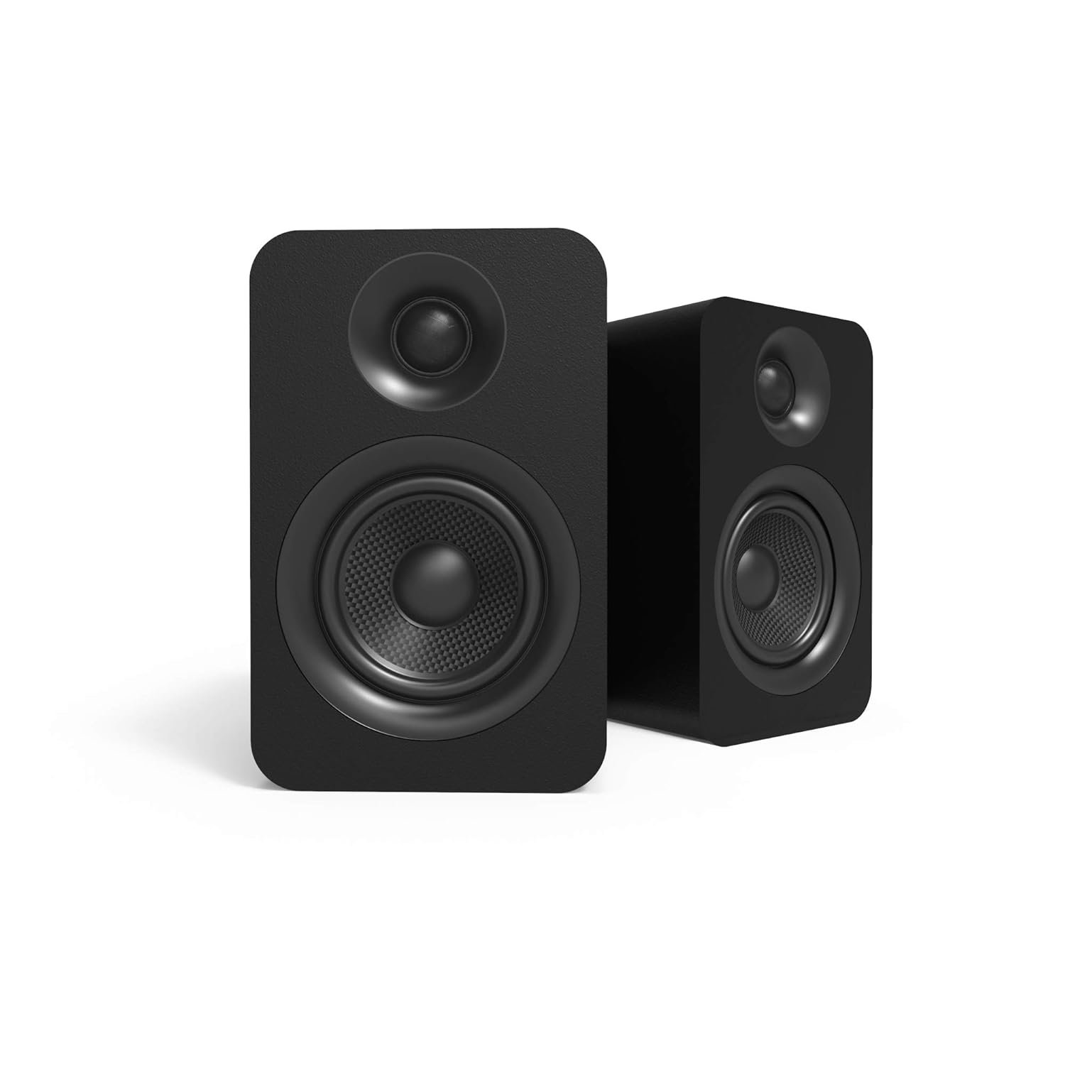 Kanto YU Passive 4″ Passive Bookshelf Speakers with 1″ Silk Dome Tweeter | External Amplifier Required | Pair | Matte Black