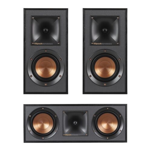 Klipsch R-41M Bookshelf Speakers (Pair) and R-52C Center Channel Home Theater Bundle