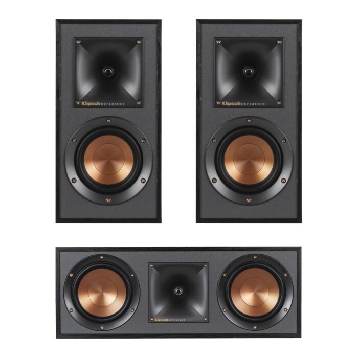 Klipsch R-41M Bookshelf Speakers (Pair) and R-52C Center Channel Home Theater Bundle