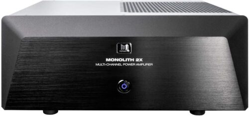 Monolith Two-Channel Stereo Power Amplifier - Black with 2x200 Watt Per Channel, XLR Inputs, for Home Theater & Studio