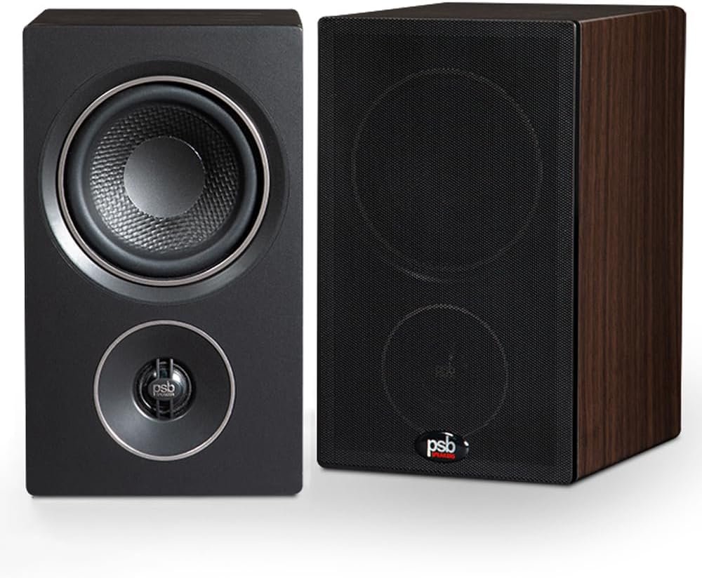 PSB Speakers Alpha P3 Compact Bookshelf Speaker – Walnut (Pair)