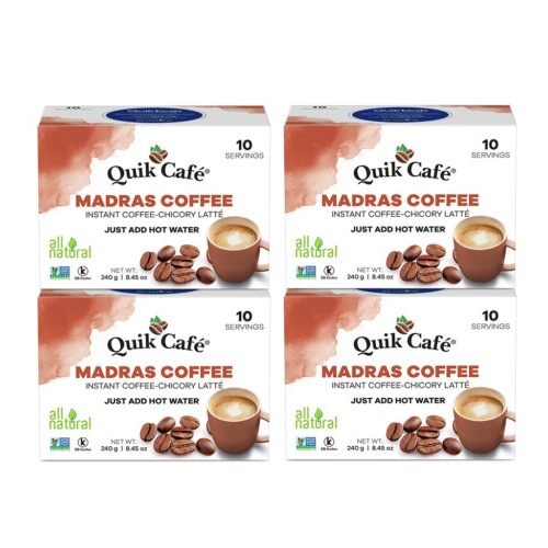 QuikCafe Madras Coffee,10 count,Pack of 4