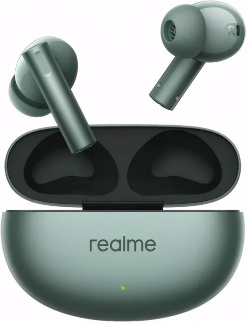 realme Air 6 True Wireless Earbuds, 50dB Active Noise Reduction, Hi-Res Sound, LHDC, 12.4mm Dynamic Bass Driver, 6 Mics Clear Call, 40H Battery, Bluetooth 5.3, IP55 Water...