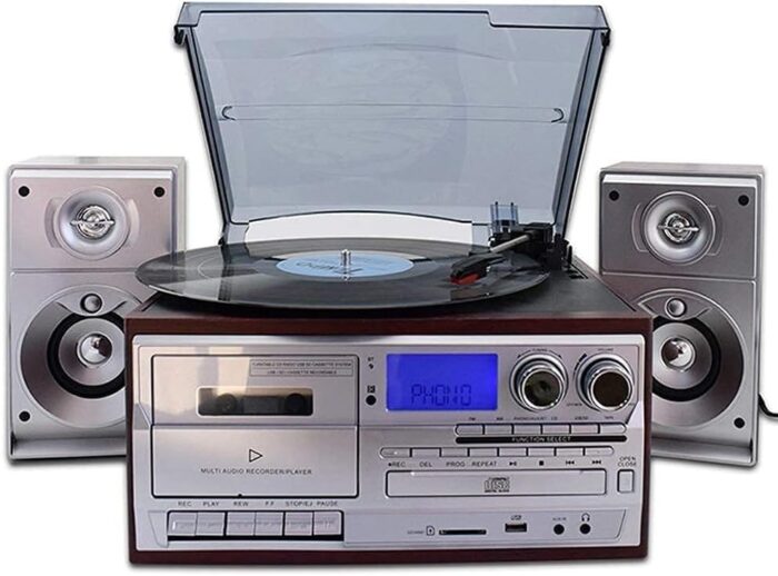 Record Player Turntable Record Player with Speakers Turntables for Records 3 Speed Belt Driven Vint Every Family
