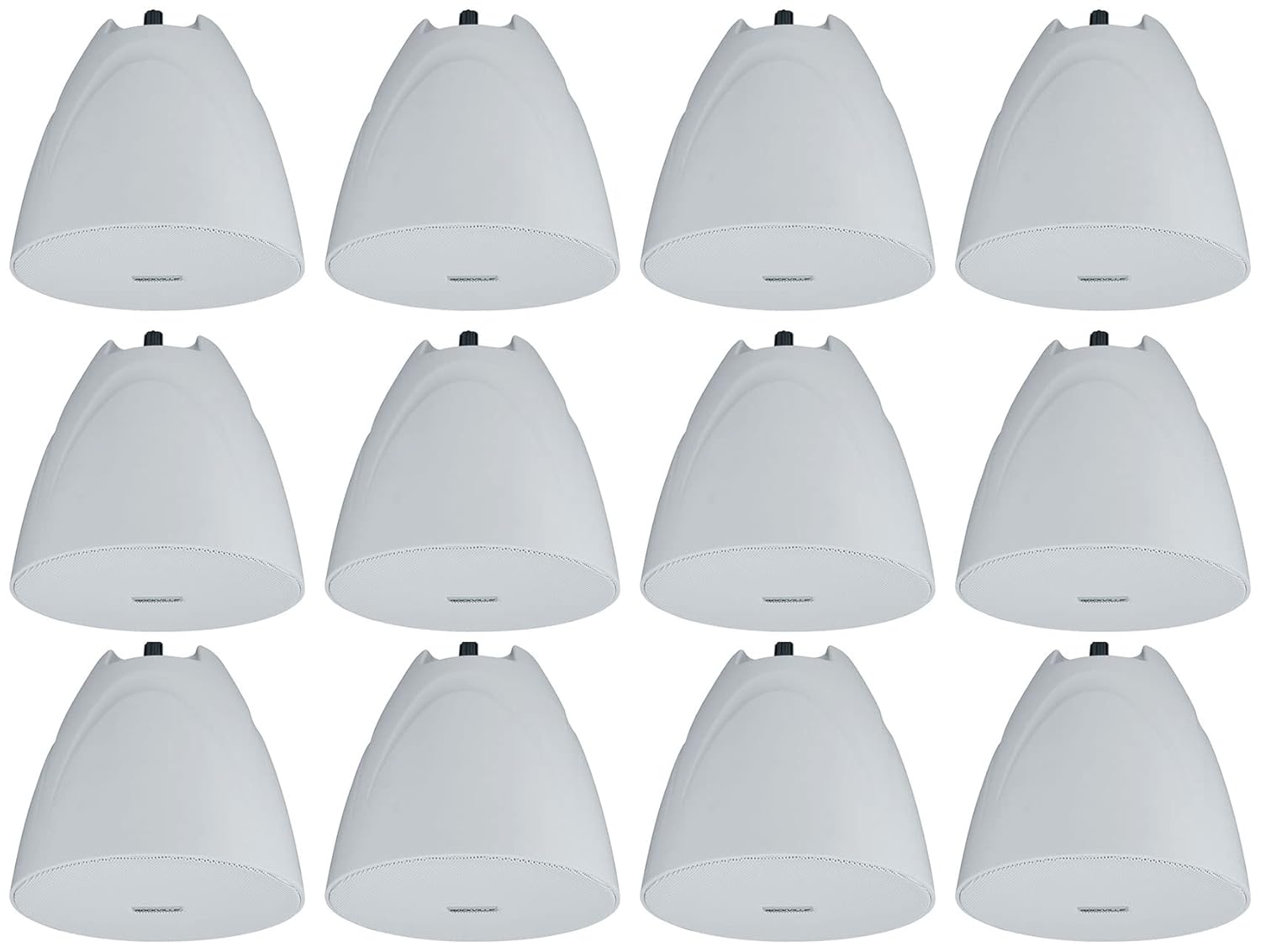 Rockville (12) PEN-525T White 5.25″ 70V Hanging Pendant Speakers 4 Restaurant/Bar